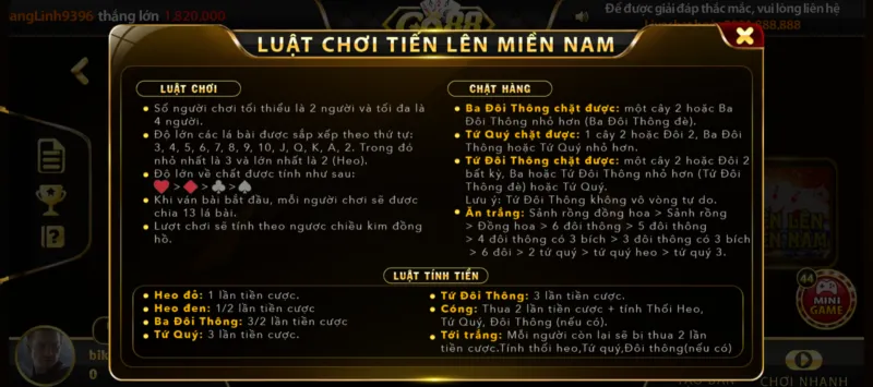 Tham khảo luật chơi chi tiết do hệ thống Play Go88 cung cấp 