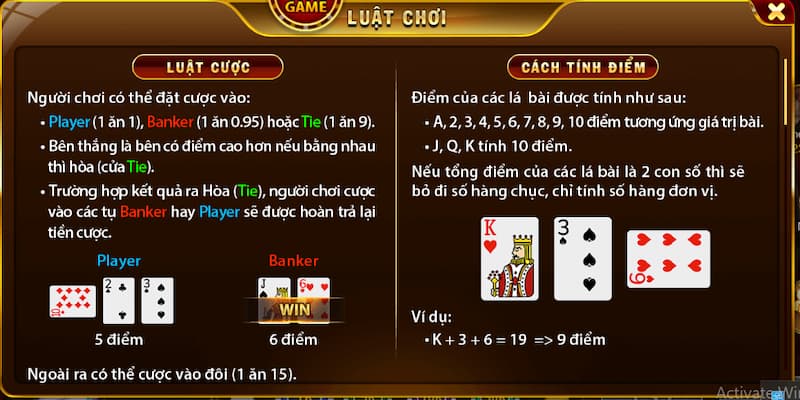 Một số lưu ý khi tham gia Baccarat Go88 cần nắm 