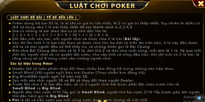 Cách chơi game bài Poker chuẩn nhất 