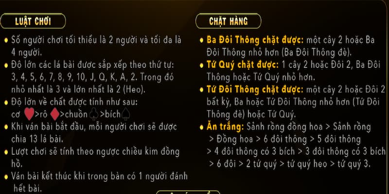 Quy tắc chặt heo trong tiến lên đếm lá Go88