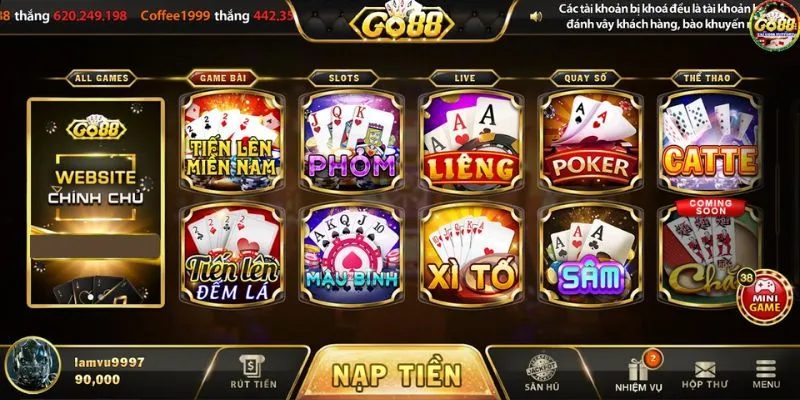 Mậu Binh online tại GO88 có đông người chơi 