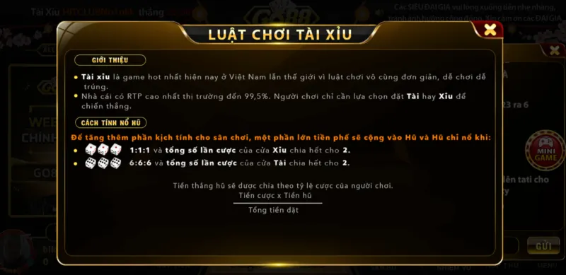 Luật chơi Tài Xỉu Minigame đơn giản mau chóng làm quen 